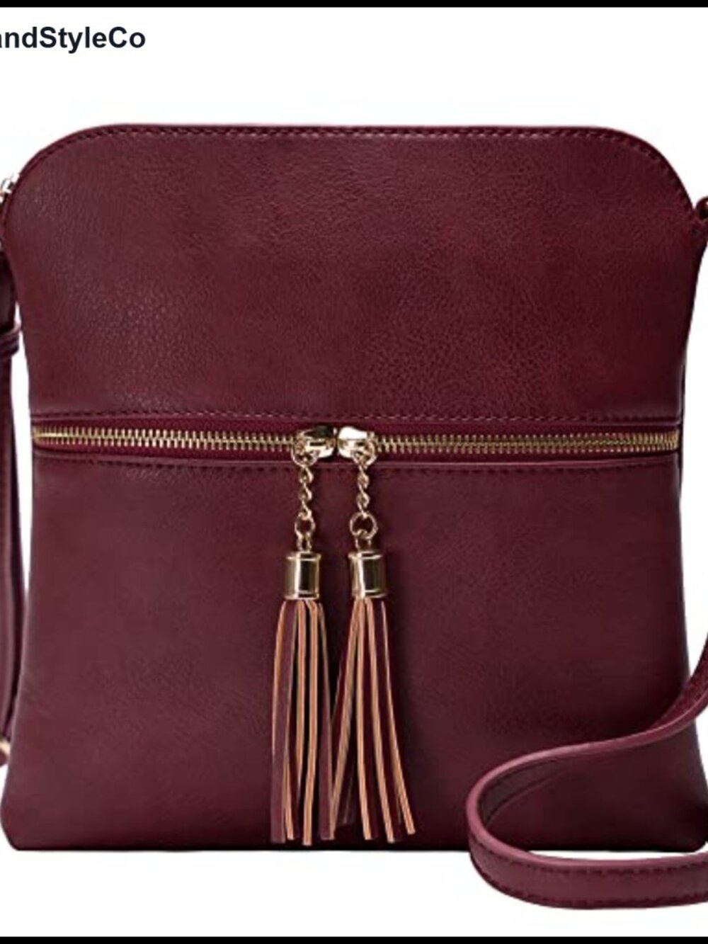 Lightweight Medium Crossbody Purse Gold Tone Hardware Adjustable Strap
